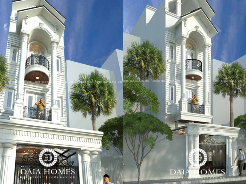 thiết kế nhà phố tân cổ điển