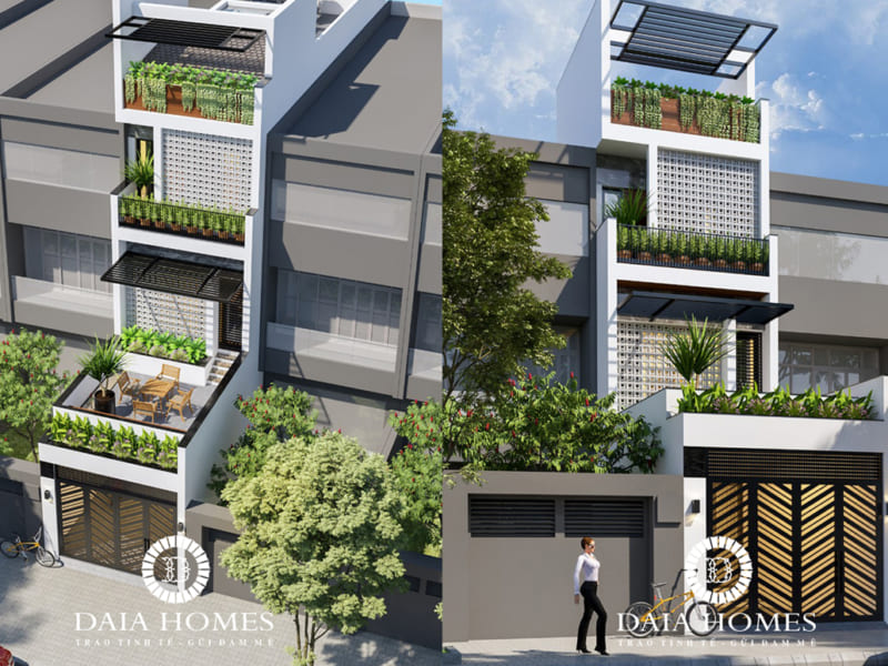 thiết kế nhà phố hiện đại